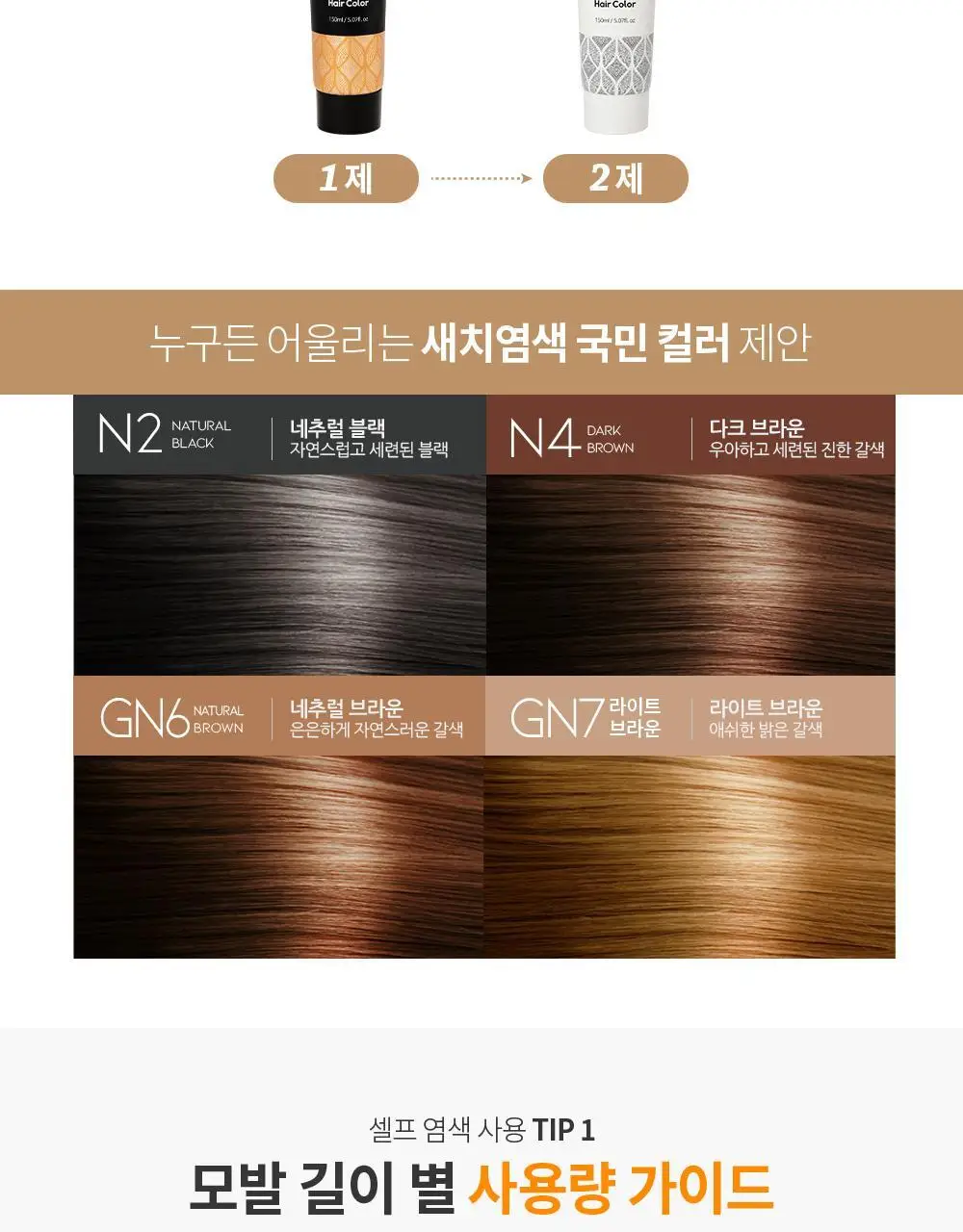 [새치&뿌리염색]박준뷰티랩 미용실 새치커버 염색약 300ml 대용량(4컬러) 상세페이지 10